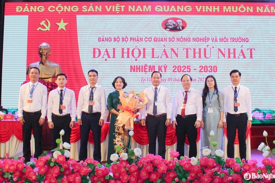 Đảng bộ bộ phận cơ quan Sở Nông nghiệp và Môi trường Nghệ An Đại hội nhiệm kỳ 2025 – 2030
