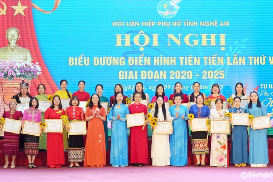 Phụ nữ Nghệ An tuyên dương 95 điển hình thi đua yêu nước giai đoạn 2020 - 2025