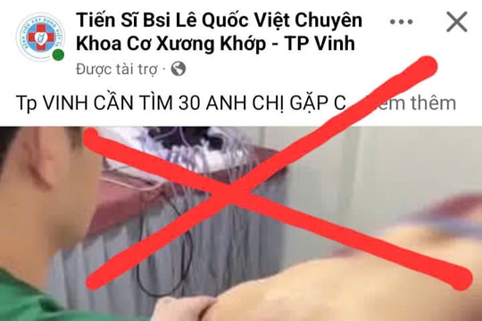 Nghệ An khuyến cáo người dân về quảng cáo của các cơ sở y tế ‘ma’