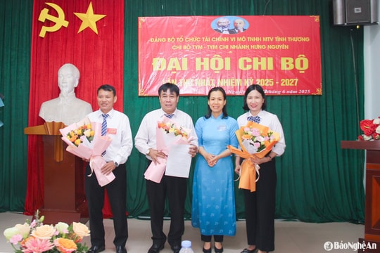 Công bố Quyết định thành lập Chi bộ và tổ chức Đại hội Chi bộ TYM chi nhánh Hưng Nguyên, nhiệm kỳ 2025 – 2027