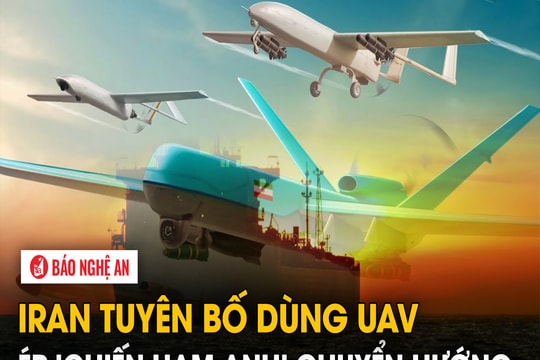 Iran tuyên bố dùng UAV ép 'chiến hạm Anh' chuyển hướng