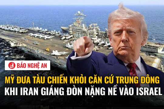Mỹ đưa tàu chiến ra khỏi căn cứ Trung Đông khi Iran giáng đòn nặng nề vào Israel