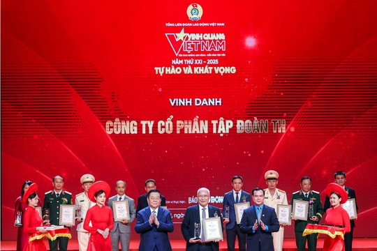 Tập đoàn TH nhận giải thưởng Vinh Quang Việt Nam 2025
