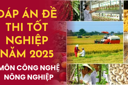 Đáp án môn Công nghệ mã đề 0709 thi tốt nghiệp THPT 2025