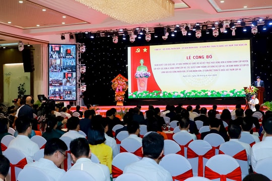 Nghệ An công bố thực hiện mô hình chính quyền địa phương 2 cấp