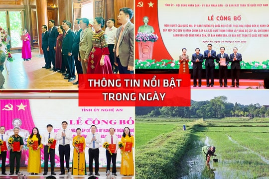 Nghệ An: Thông tin nổi bật ngày 30/6
