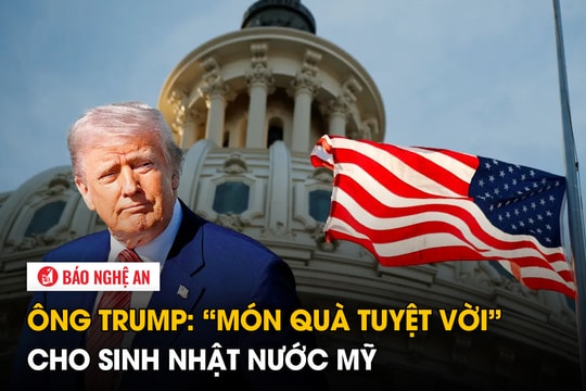 Ông Trump: ‘Món quà tuyệt vời’ cho sinh nhật nước Mỹ