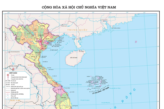 Tải về bản đồ Việt Nam mới nhất sau khi sắp xếp lại giang sơn