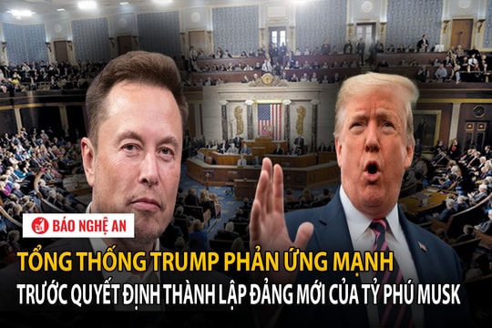 Tổng thống Trump phản ứng mạnh trước quyết định thành lập đảng mới của tỷ phú Musk