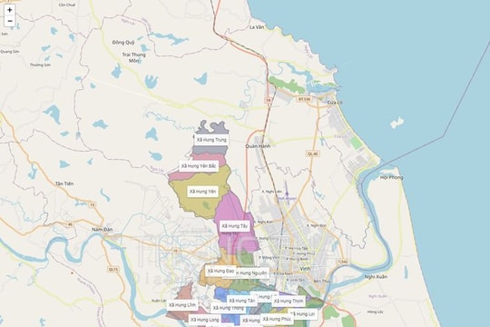 Huyện Hưng Nguyên (cũ) Nghệ An hình thành 4 xã mới nào sau sắp xếp các đơn vị hành chính?