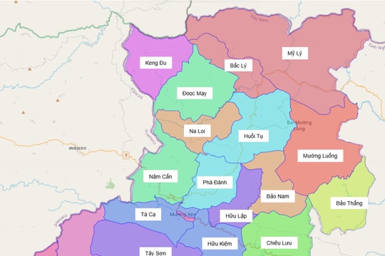 Huyện Kỳ Sơn (cũ) Nghệ An hình thành 7 xã mới nào sau sắp xếp các đơn vị hành chính?