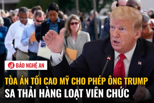 Tòa án Tối cao Mỹ cho phép ông Trump sa thải hàng loạt viên chức