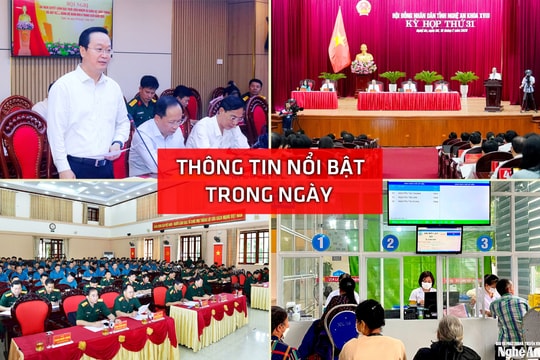 Nghệ An: Thông tin nổi bật ngày 9/7