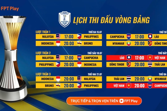 Lịch thi đấu U23 Việt Nam tại giải Vô địch U23 Đông Nam Á 2025