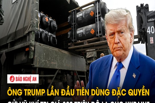 Ông Trump lần đầu tiên dùng đặc quyền gửi vũ khí trị giá 300 triệu đô la cho Ukraine