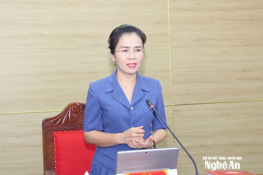 Đồng chí Võ Thị Minh Sinh yêu cầu tập trung đẩy mạnh tuyên truyền 4 nghị quyết quan trọng của Bộ Chính trị