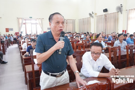 Cử tri xã Nghi Lộc kiến nghị nhiều vấn đề dân sinh tại hội nghị tiếp xúc 2 cấp