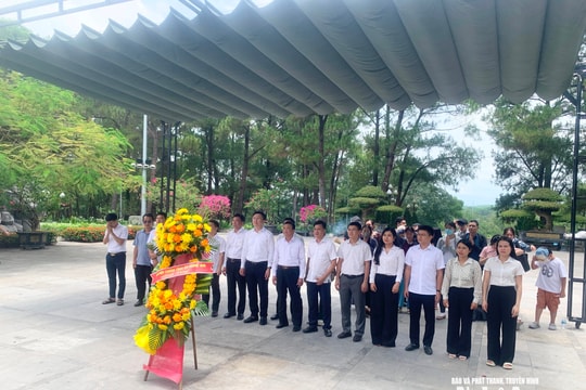 Ban Nội chính Tỉnh ủy Nghệ An tổ chức hành trình tri ân nhân kỷ niệm 78 năm Ngày Thương binh - Liệt sĩ