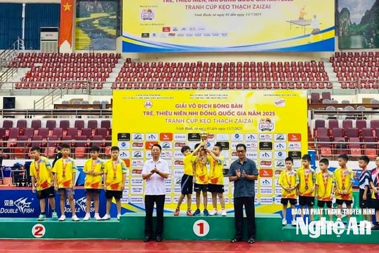 Lần đầu tiên bóng bàn Nghệ An giành Huy chương Vàng tại Giải Vô địch Trẻ, Thiếu niên và Nhi đồng Quốc gia