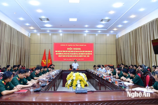 Thực hiện quy trình giới thiệu Ban Chấp hành, Ban Thường vụ Đảng ủy Quân sự tỉnh nhiệm kỳ 2025 - 2030