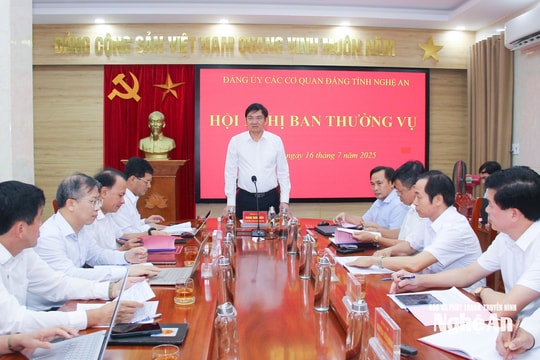 Đảng uỷ Các cơ quan Đảng tỉnh Nghệ An duyệt đại hội Đảng bộ cơ quan Mặt trận Tổ quốc Việt Nam tỉnh nhiệm kỳ 2025 - 2030