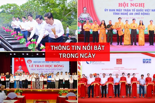 Nghệ An: Thông tin nổi bật ngày 18/7