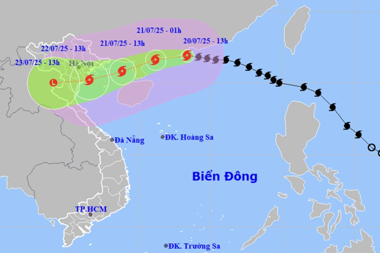 Bão số 3 Wipha hướng vào đất liền từ Hải Phòng đến Thanh Hóa, cảnh báo thiên tai cấp 3 trên diện rộng