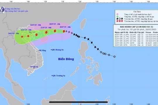 Bão số 3 cấp 10 -11, giật cấp 14, Nghệ An cảnh báo mưa có cường suất lớn