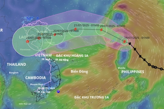 Bão số 3 Wipha trong 24 giờ tới giật cấp 14, sắp vào vịnh Bắc Bộ, cảnh báo mưa lớn và gió mạnh khắp Bắc Trung Bộ