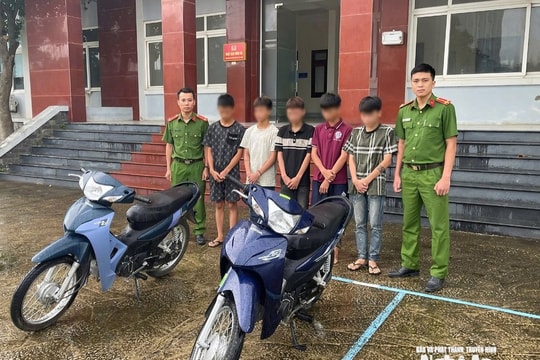 Triệt phá nhóm thanh, thiếu niên trộm cắp xe máy dọc đường liên tỉnh