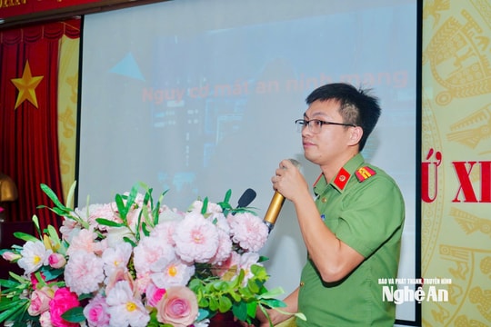 Bệnh viện Sản Nhi Nghệ An phối hợp với Công an tỉnh tổ chức tập huấn kiến thức an ninh mạng và phòng, chống tội phạm sử dụng công nghệ cao