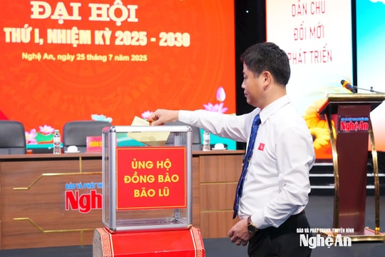 Báo và phát thanh, truyền hình Nghệ An ủng hộ đồng bào vùng lũ