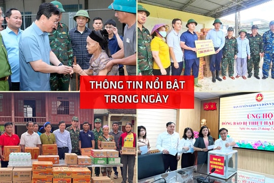 Nghệ An: Thông tin nổi bật ngày 25/7