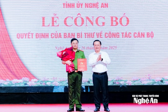 Tỉnh Nghệ An công bố quyết định của Ban Bí thư về công tác cán bộ