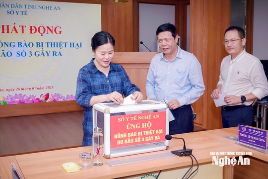 Ngành Y tế Nghệ An phát động ủng hộ đồng bào bị thiệt hại do lũ lụt