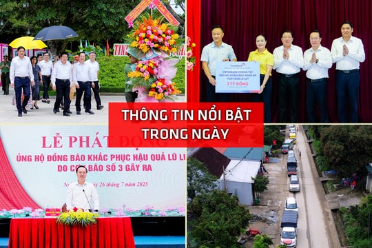 Nghệ An: Thông tin nổi bật ngày 26/7