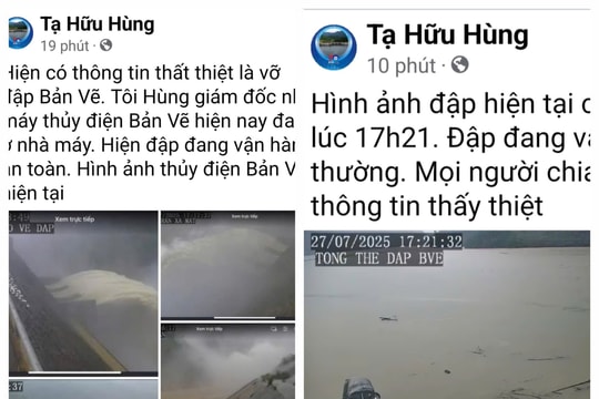 Giám đốc Công ty Thủy điện Bản Vẽ khẳng định thông tin nhà máy bị vỡ đập là tin đồn thất thiệt