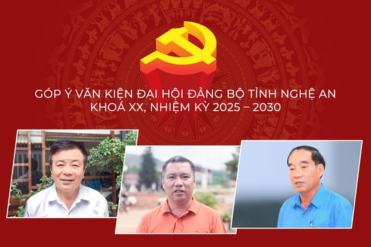 Góp ý văn kiện Đại hội Đảng bộ tỉnh Nghệ An khoá XX, nhiệm kỳ 2025 – 2030: Tâm huyết vì khát vọng Nghệ An phát triển