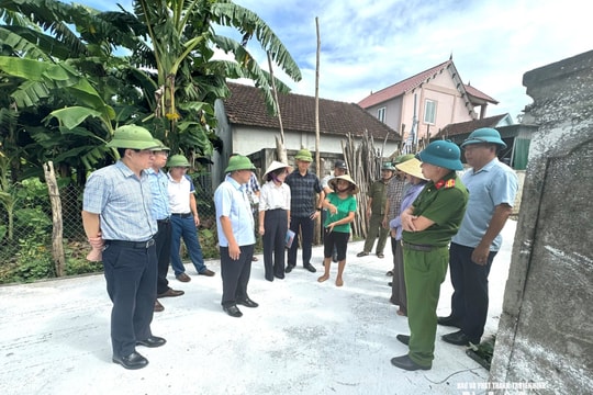 Phó Chủ tịch UBND tỉnh Nguyễn Văn Đệ kiểm tra công tác phòng chống dịch tả lợn châu Phi tại các xã Giai Lạc, Yên Thành, Quan Thành