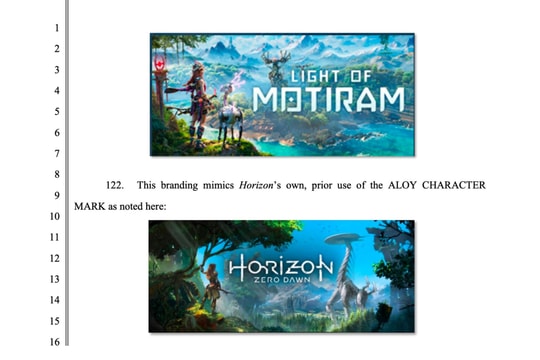 Sony kiện Tencent vì sao chép Horizon Zero Dawn trong game Light of Motiram