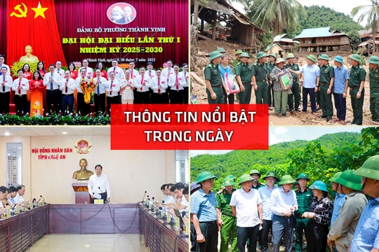 Nghệ An: Thông tin nổi bật ngày 30/7