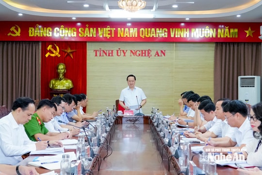 Thường trực Tỉnh ủy Nghệ An giao ban với các cơ quan khối Nội chính