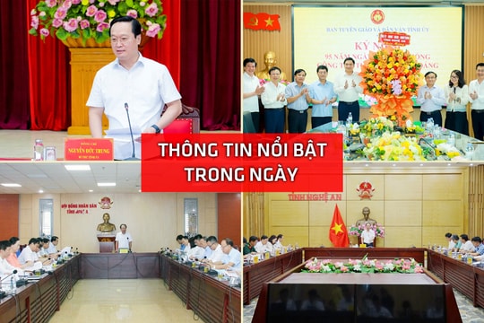 Nghệ An: Thông tin nổi bật ngày 31/7