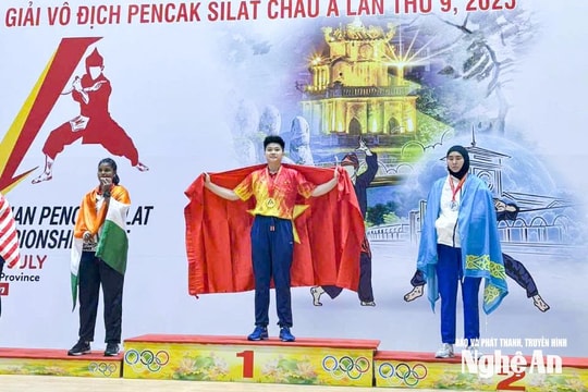 Vận động viên Nghệ An giành Huy chương Vàng tại Giải Pencak Silat vô địch châu Á 2025