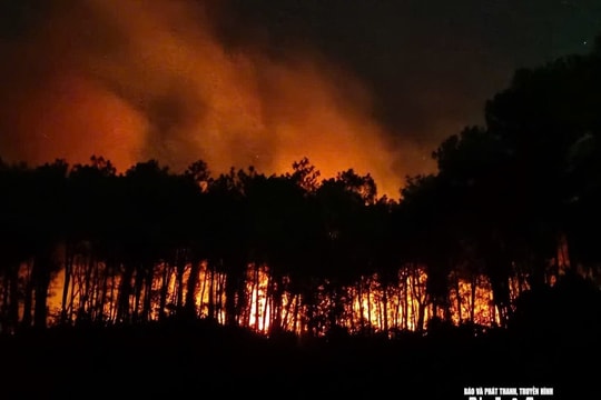 Nghệ An huy động hơn 300 người khống chế lửa rừng ở xã Tân Châu