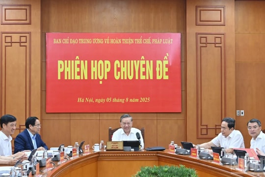 Tổng Bí thư Tô Lâm chủ trì Phiên họp Ban Chỉ đạo Trung ương về hoàn thiện thể chế, pháp luật