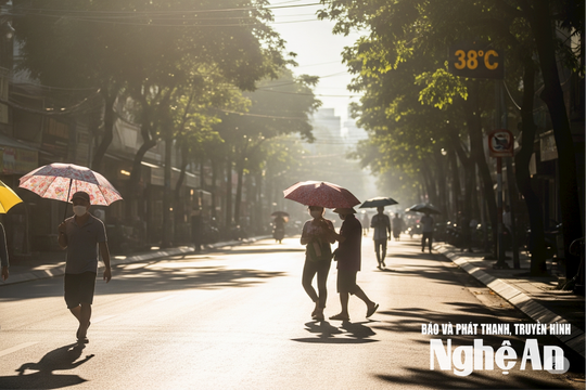 Thời tiết Nghệ An ngày 6/8: Ngày nắng nóng gay gắt, có nơi trên 38 độ C