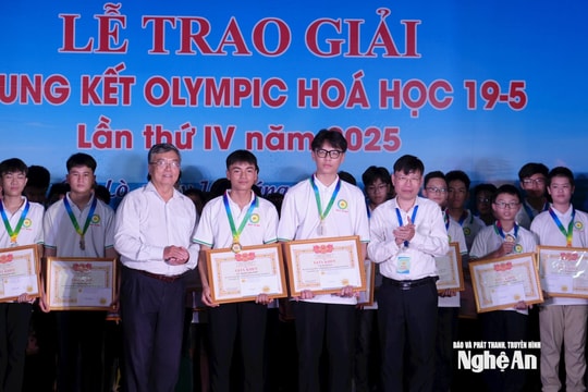 64 học sinh được trao giải tại Kỳ thi Olympic Hóa học 19-5