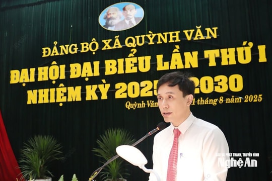 Đại hội Đại biểu Đảng bộ xã Quỳnh Văn lần thứ 1