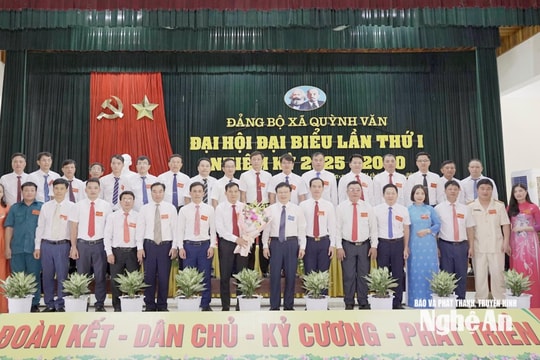 Đảng bộ xã Quỳnh Văn tổ chức Đại hội đại biểu lần thứ nhất, nhiệm kỳ 2025 - 2030